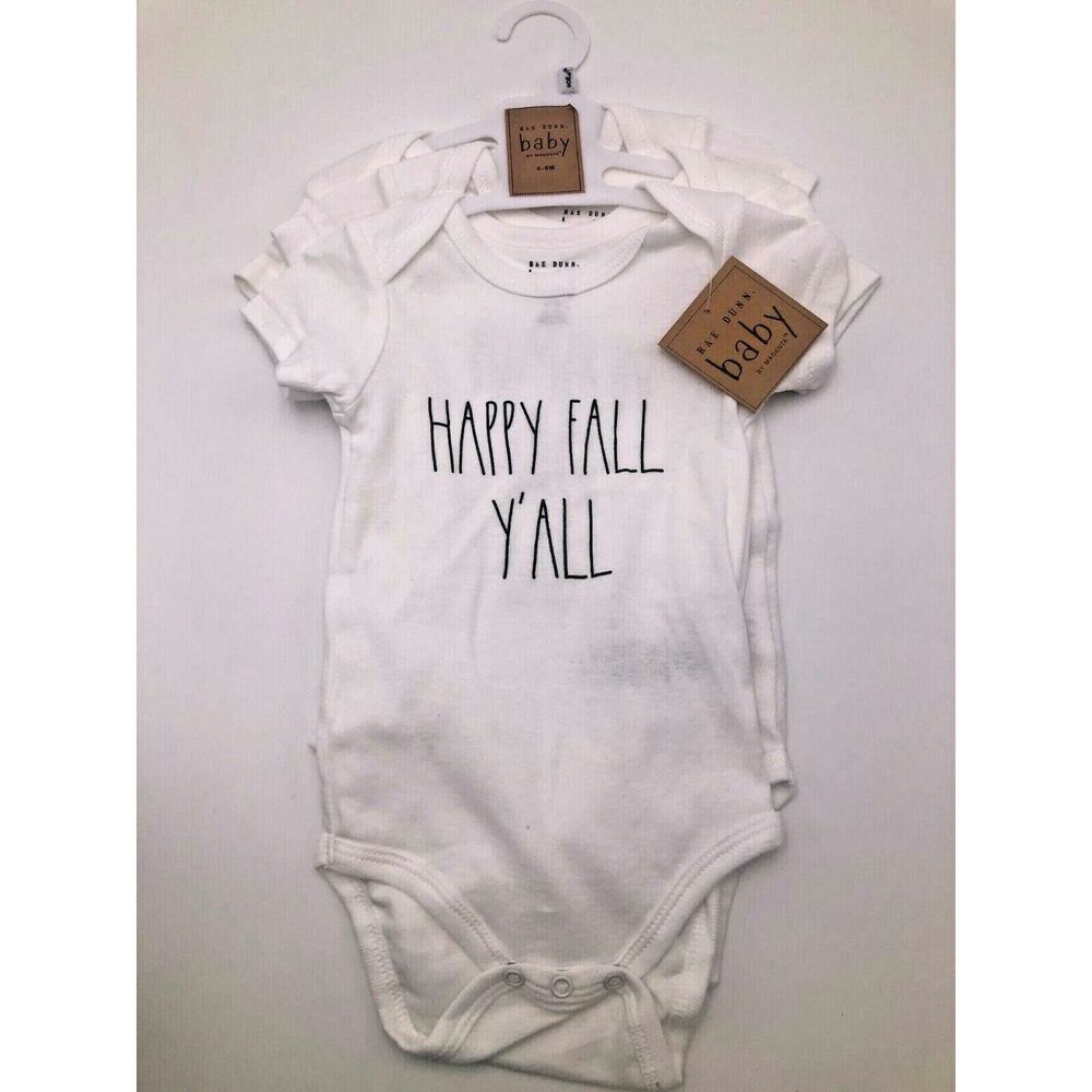 Rae Dunn Baby Body Suit. Happy Fall Y'All. 6-9 Months. NEW